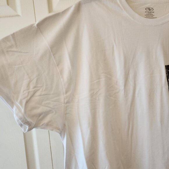 Athletic Works Mens 4XL Tee White 100% Cotton Tee Breathable Loose Fit - Picture 5 of 7